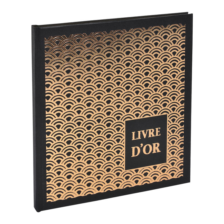 Livre d'or -21 x 19 cm - tranche or / palmyre