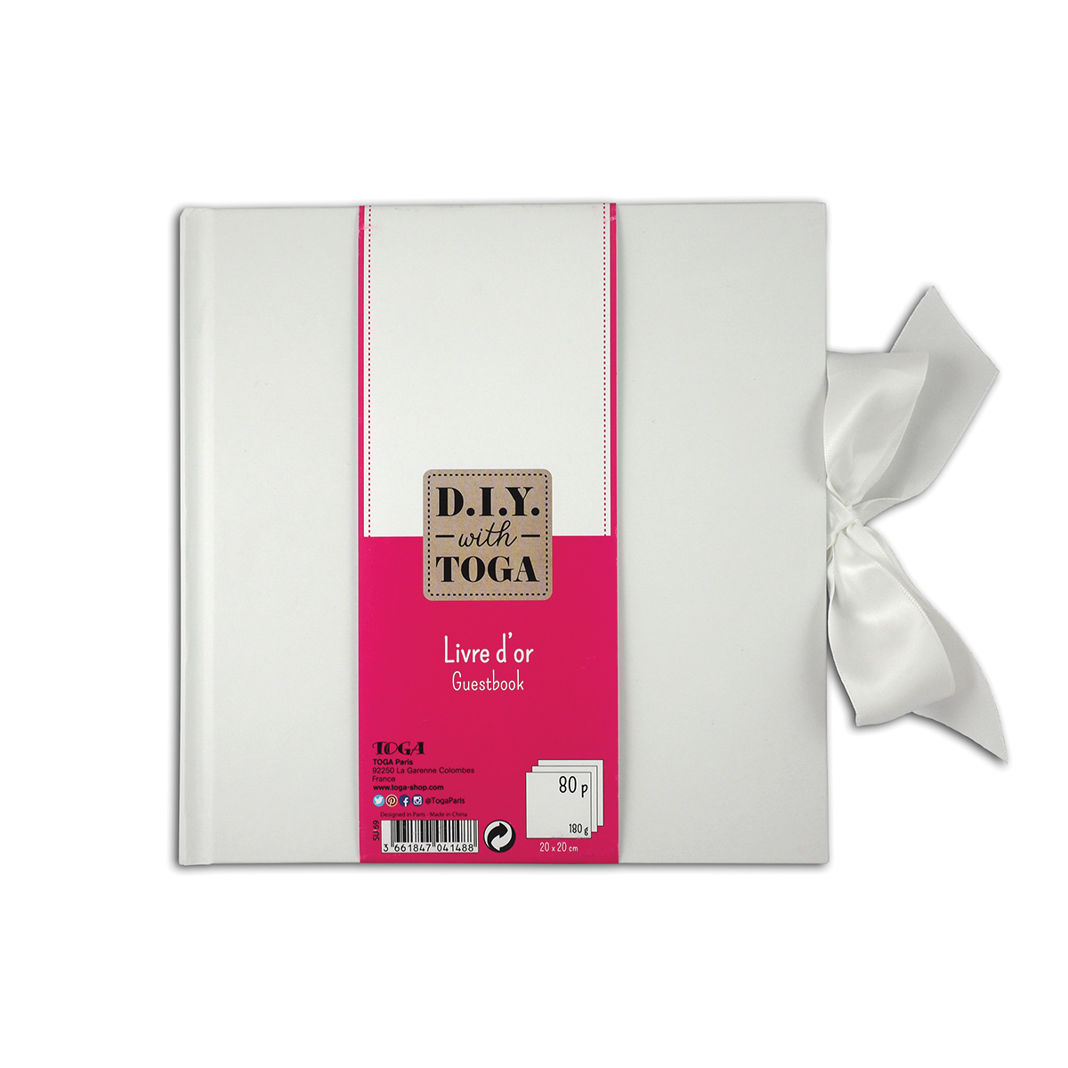 Livre d'or - 20x20cm - 80 pages blanches