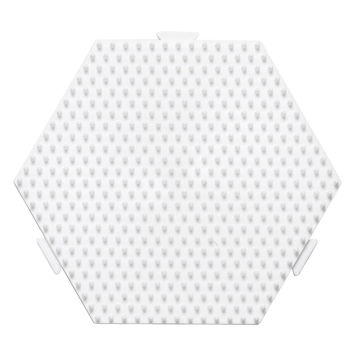Plaque hexagonale blanche - MIDI - Pour perles HAMA