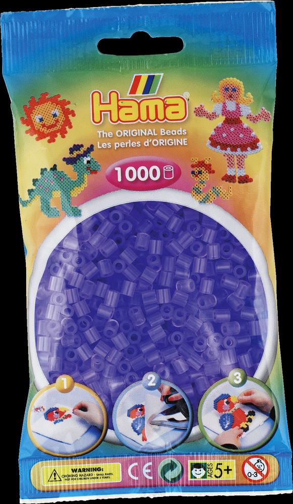 Sachet 1000 perles Hama - MIDI - lilas transparent - 20774
