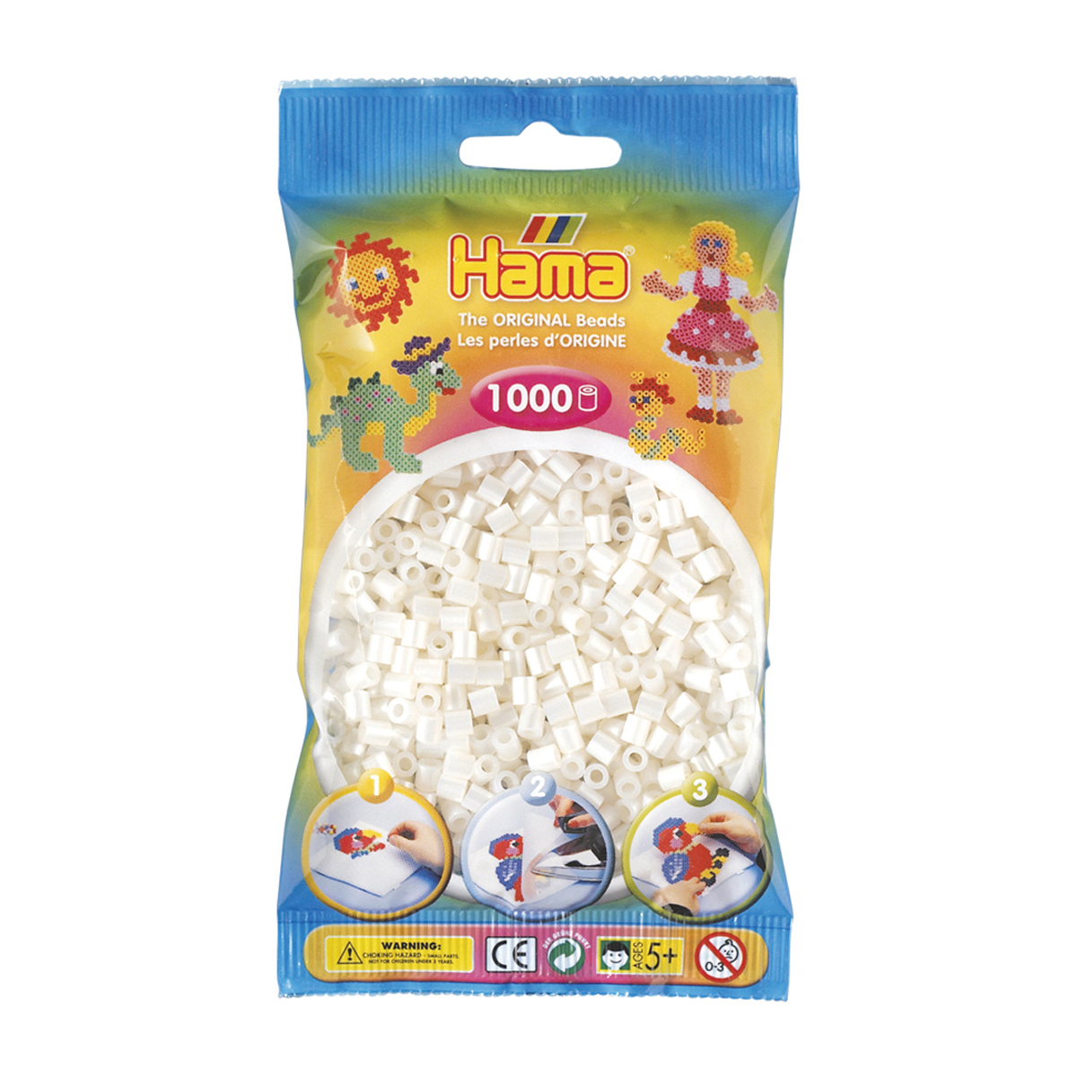 Sachet 1000 perles Hama - MIDI - nacrée - 20764