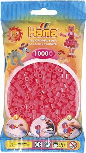 Sachet 1000 perles Hama - MIDI - rouge fluo - 20733