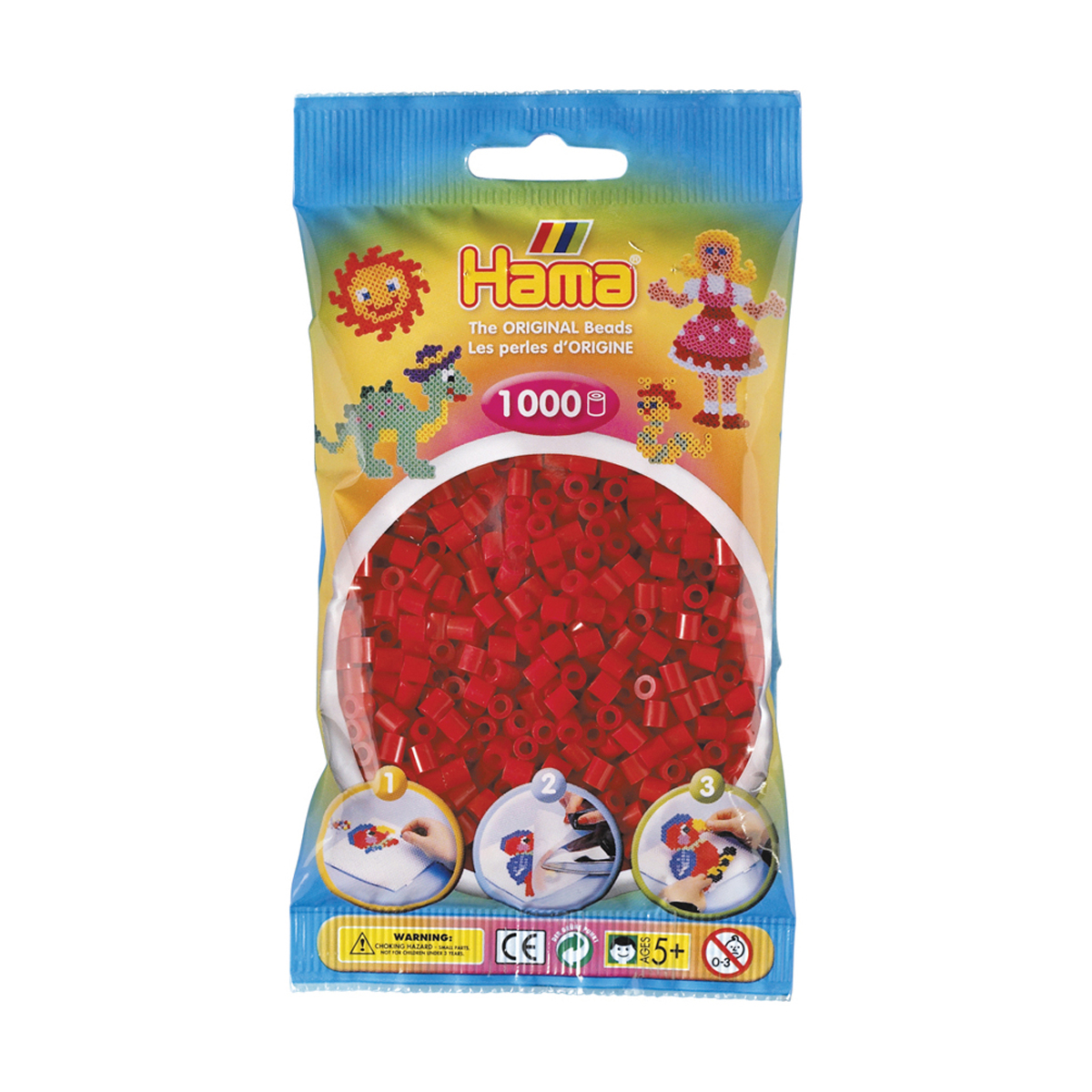 Sachet 1000 perles Hama - MIDI - rouge noël - 20722
