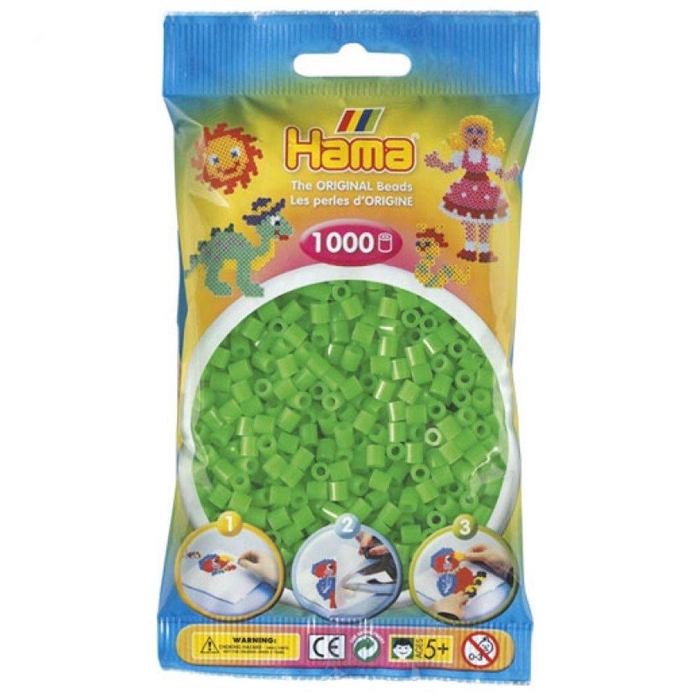 Sachet 1000 perles Hama - MIDI - vert fluo - 20742