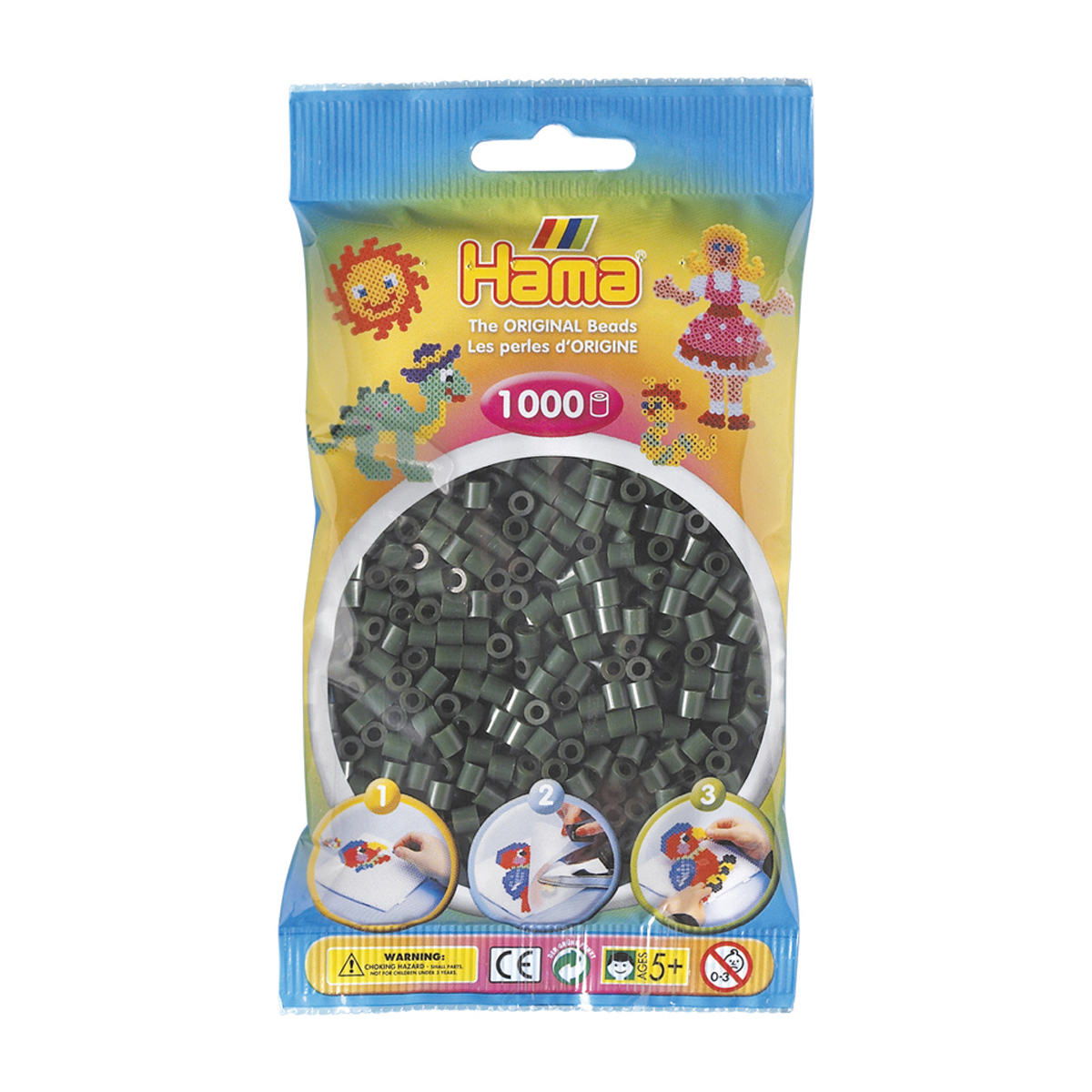 Sachet 1000 perles Hama - MIDI - vert foncé - 20728