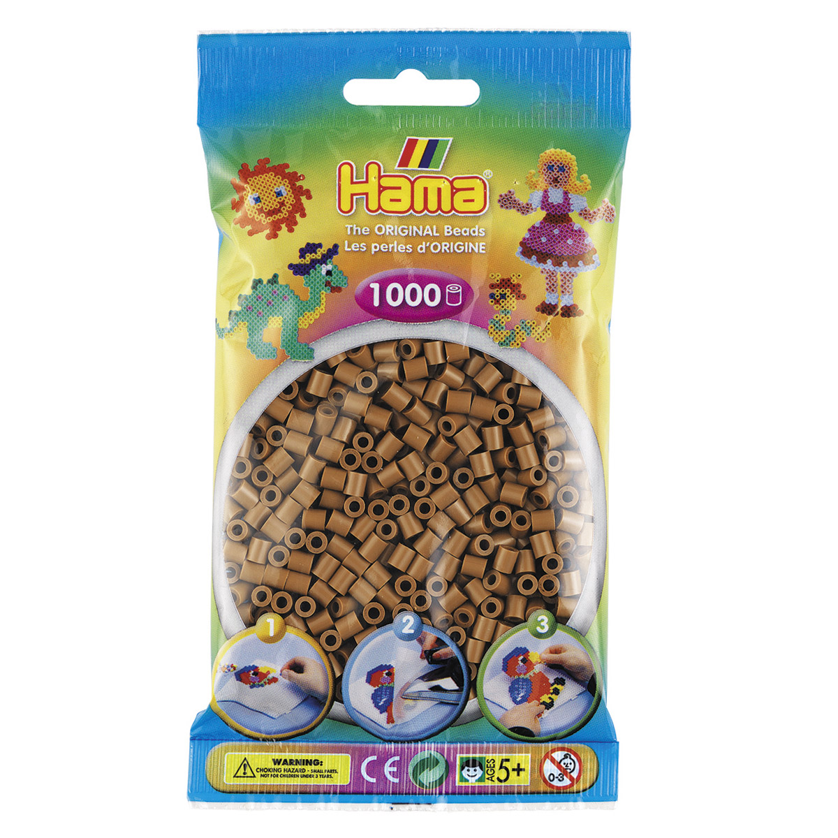 Sachet de 1000 perles Hama - MIDI - Marron glacé