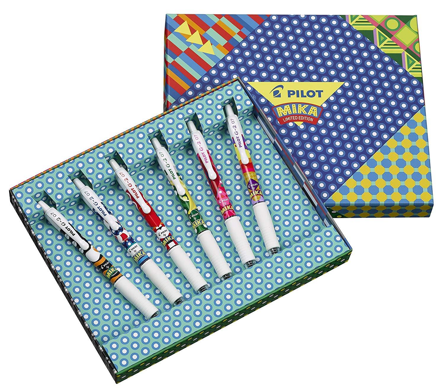 Coffret de 6 stylos roller Pilot G2 - Édition limitée Mika