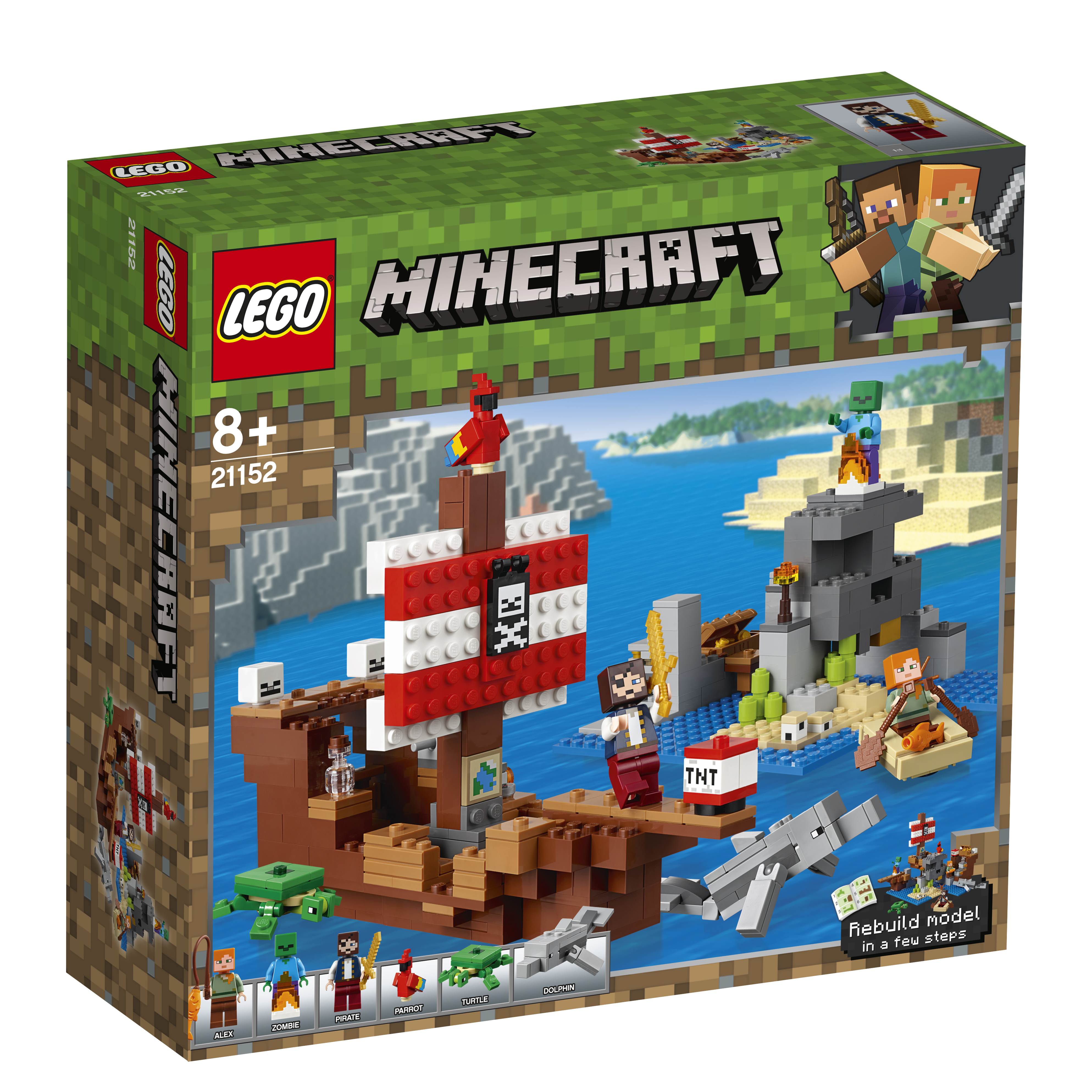 L'aventure du bateau pirate - LEGO® Minecraft™ - 21152