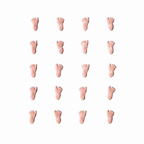 20 mini attaches parisiennes pieds - rose