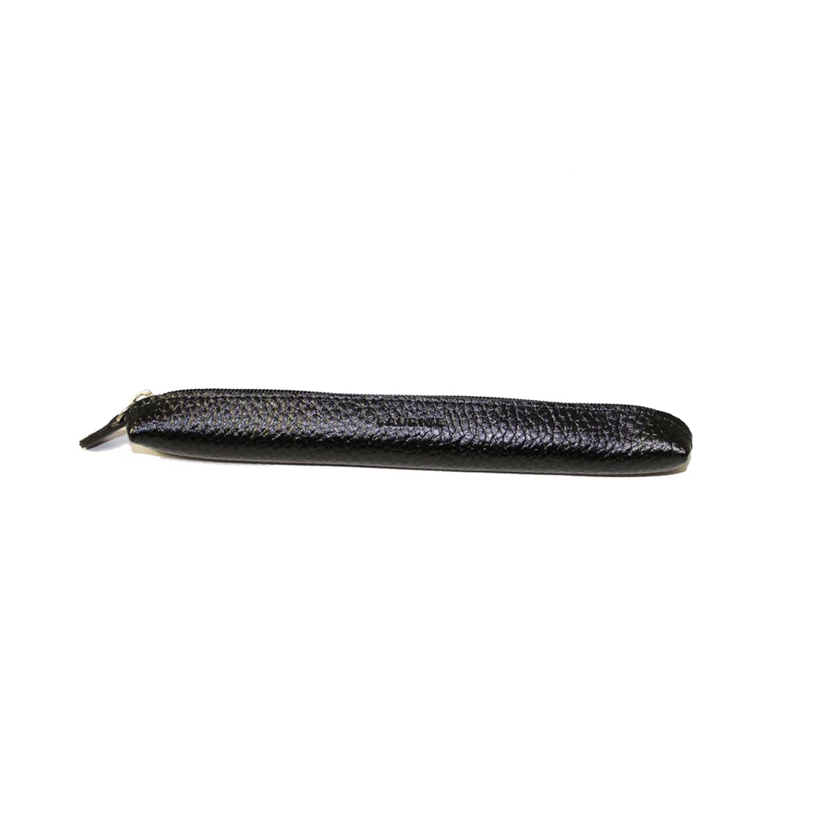 Mini trousse 1 stylo - cuir grainé - Noir