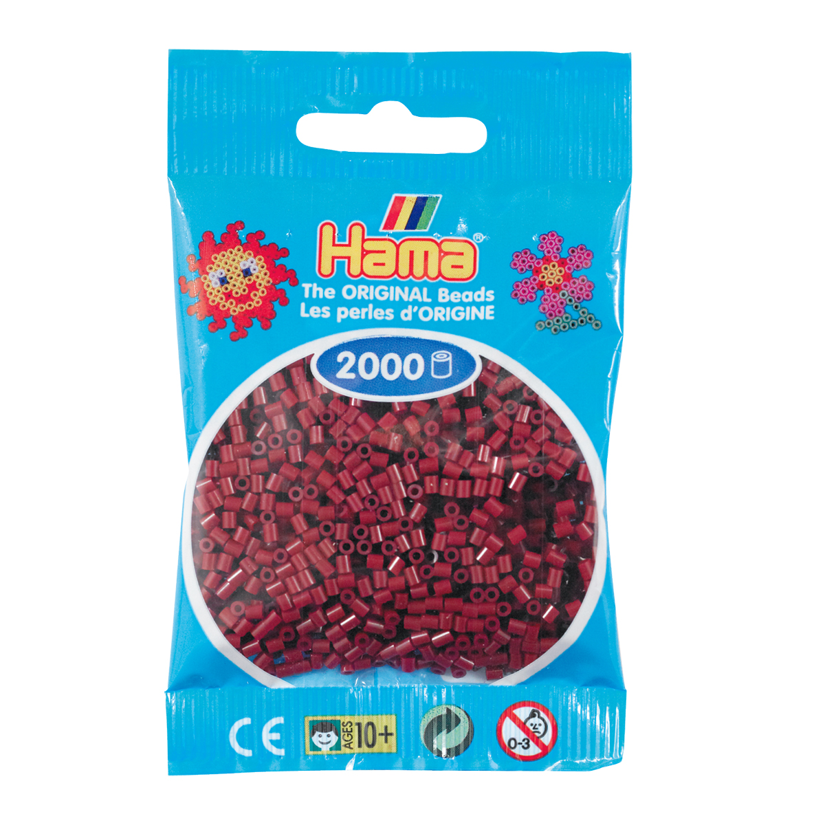 Sachet 2000 Mini perles Hama - bordeaux - 50130