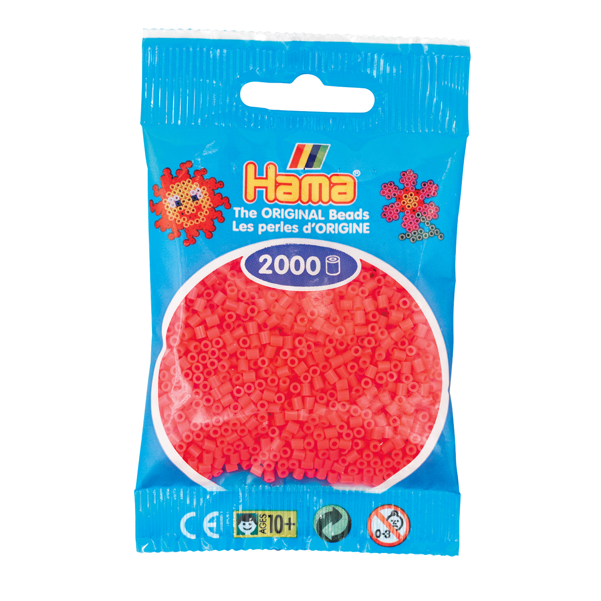 Sachet 2000 Mini perles Hama - cerise fluorescent - 50133