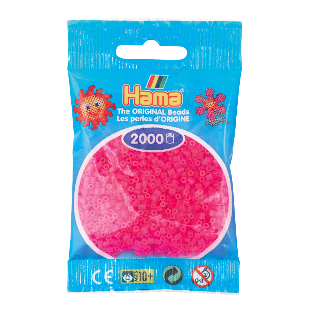 Sachet 2000 Mini perles Hama - fuchsia néon - 50132