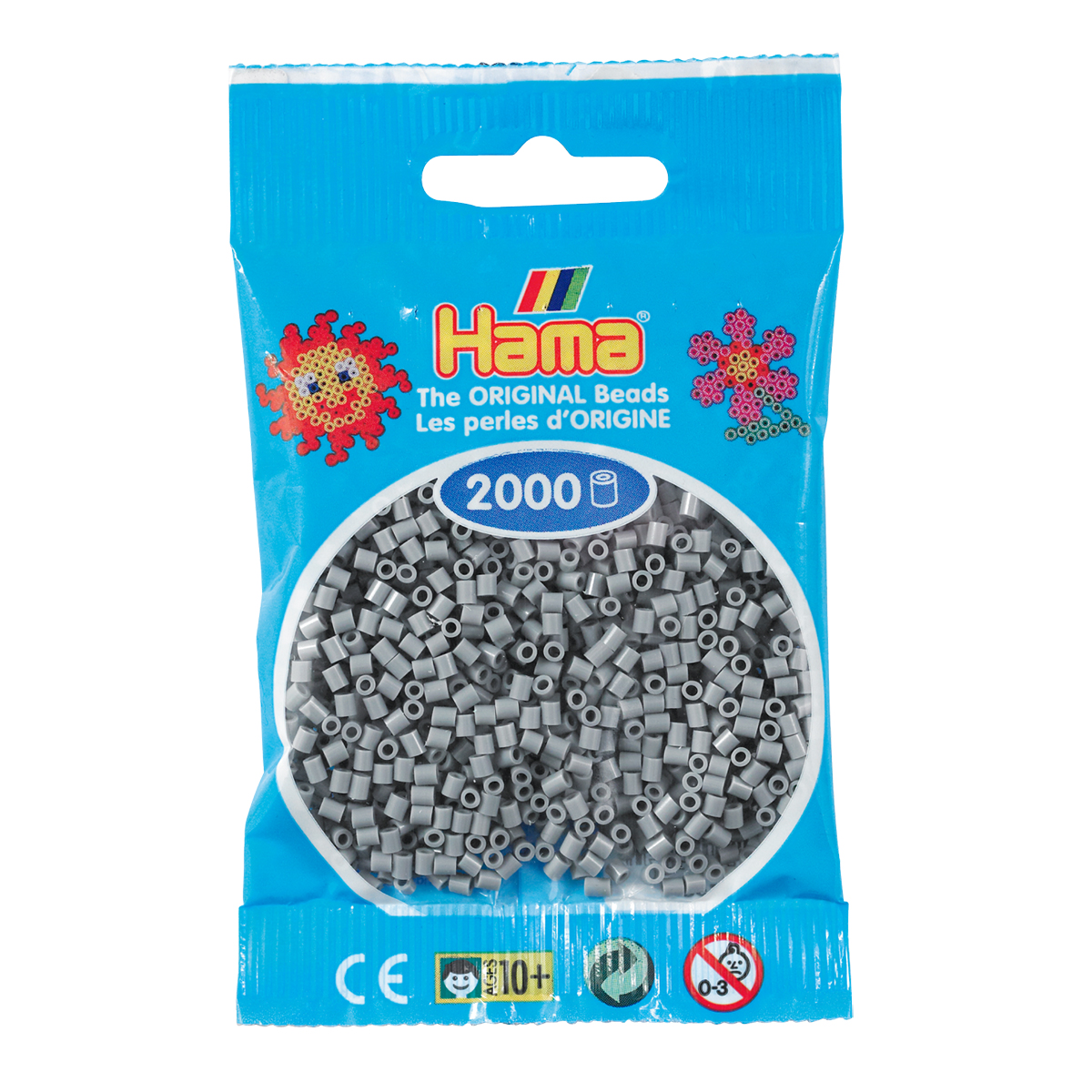 Sachet 2000 Mini perles Hama - gris - 50117