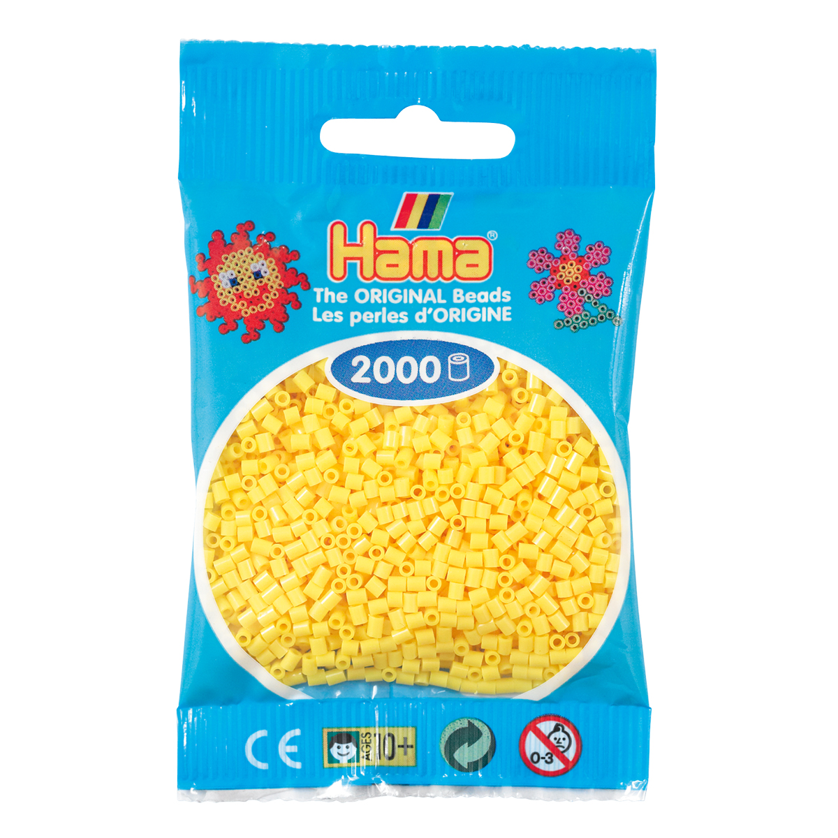 Sachet 2000 Mini perles Hama - jaune - 50103