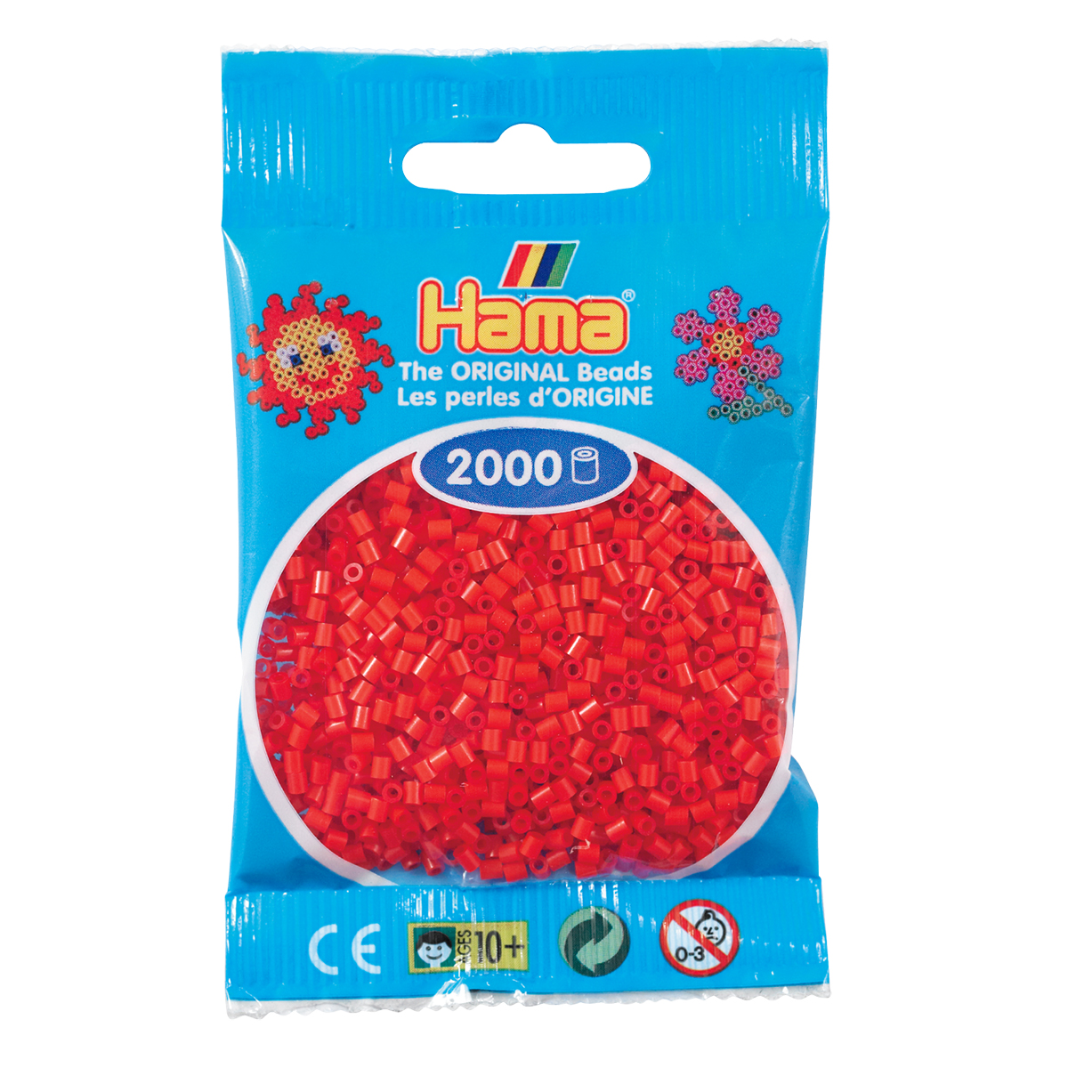 Sachet 2000 Mini perles Hama - rouge - 50105