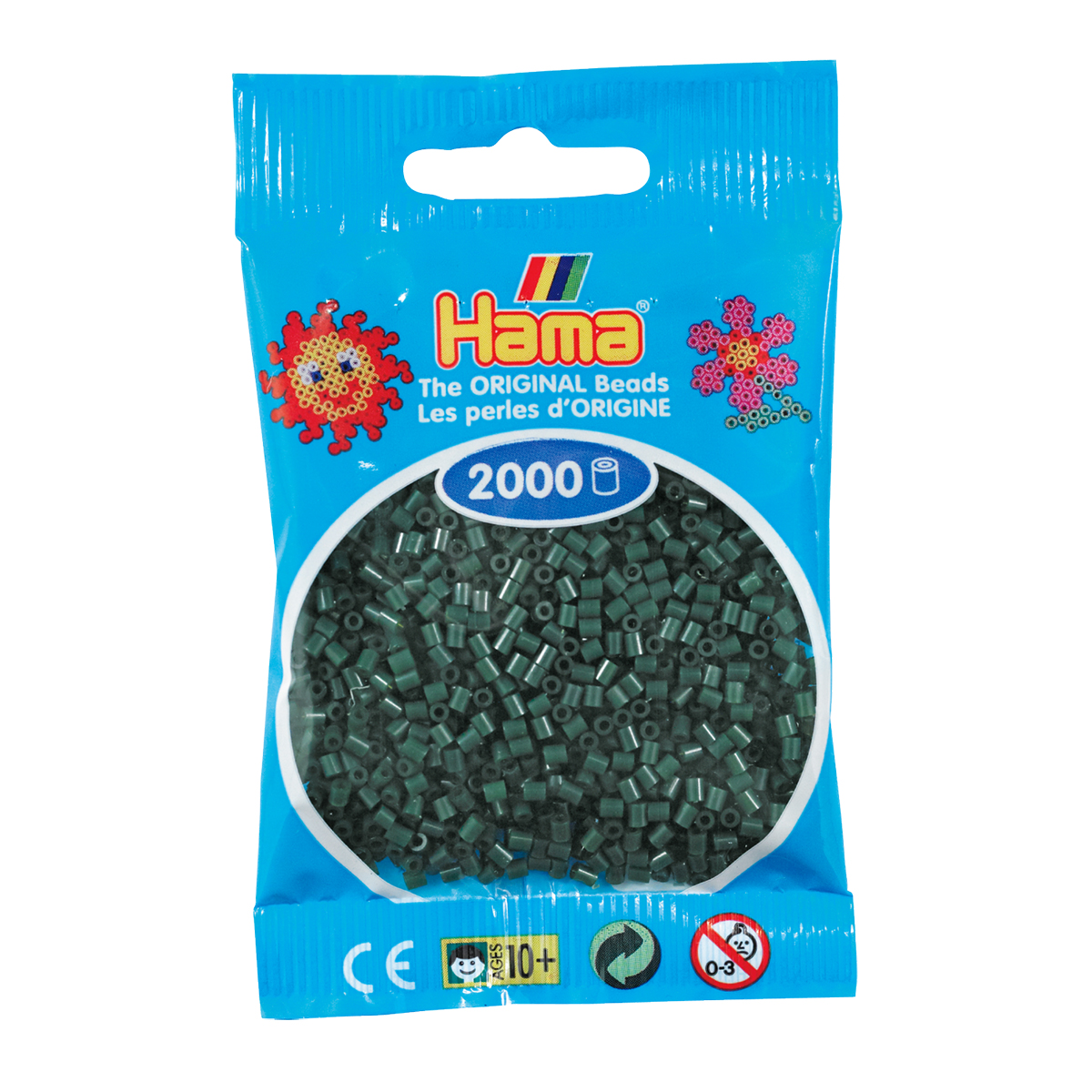 Sachet 2000 Mini perles Hama - vert foncé - 50128