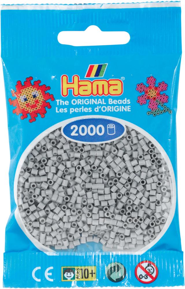 Sachet 2000 Mini perles Hama - Gris clair - 50170