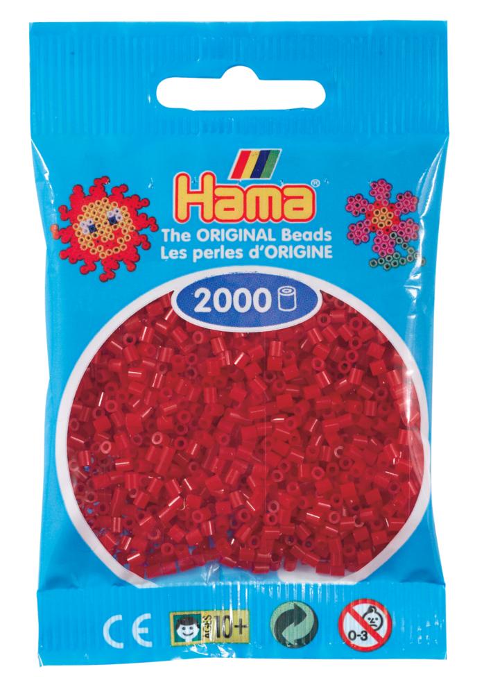Sachet 2000 Mini perles Hama - rouge Noël - 50122