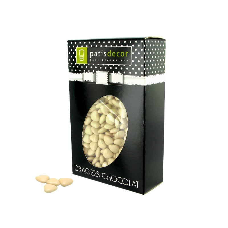 Mini-coeurs chocolat ivoire - 500g - Patisdécor