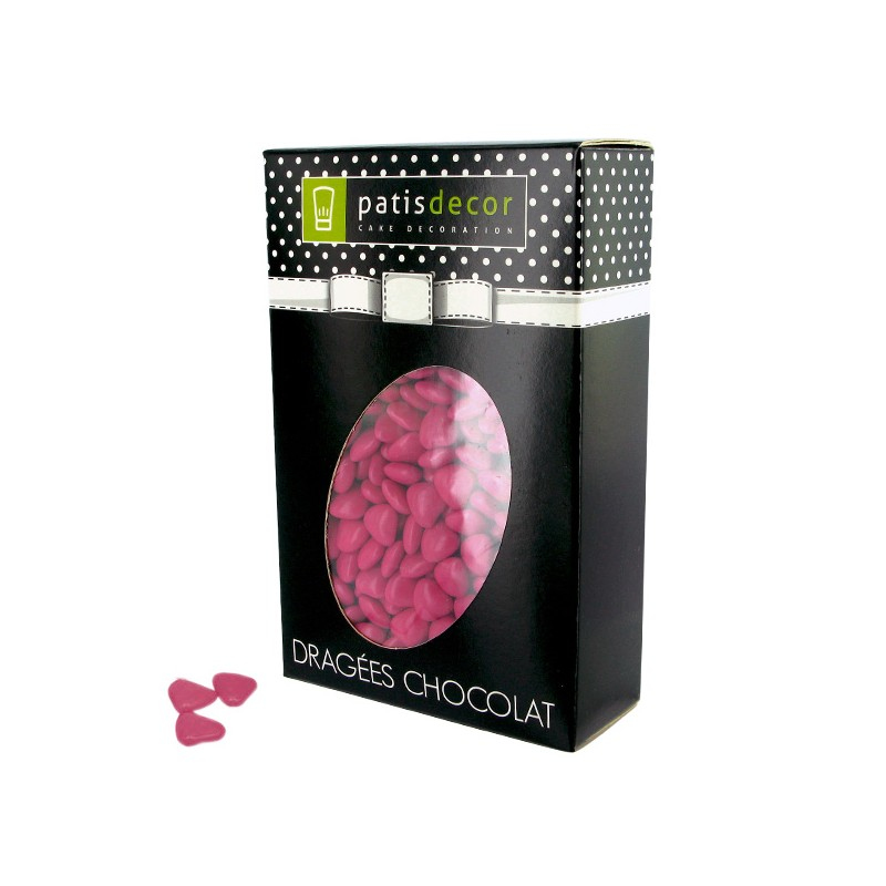 Mini-coeurs chocolat framboise - 500g - Patisdécor