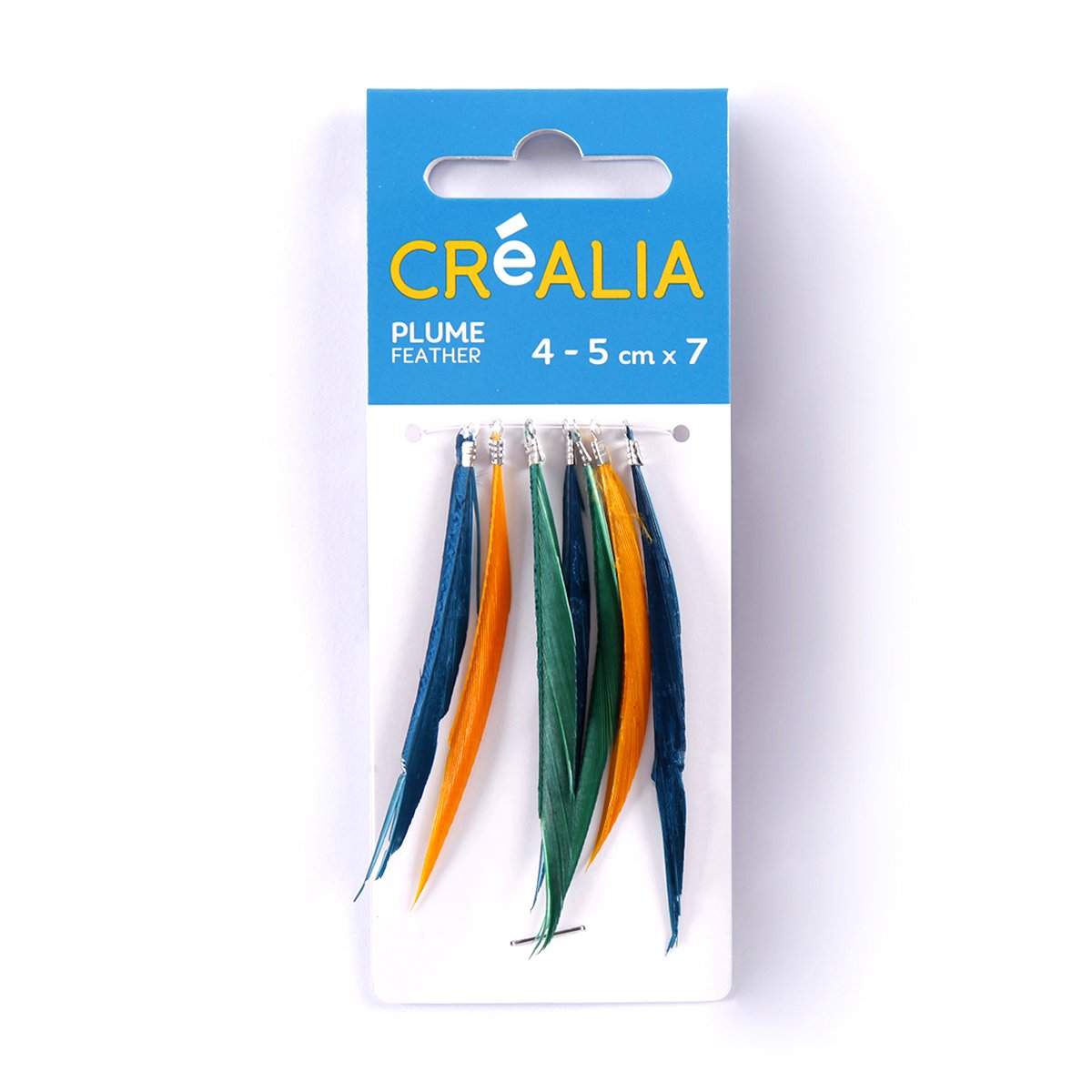 7 minis plumettes - jaunes, vertes & bleues - Créalia