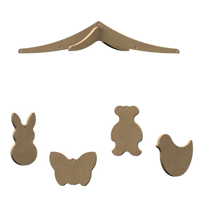 Mobile Basique - 4 formes - 10 cm