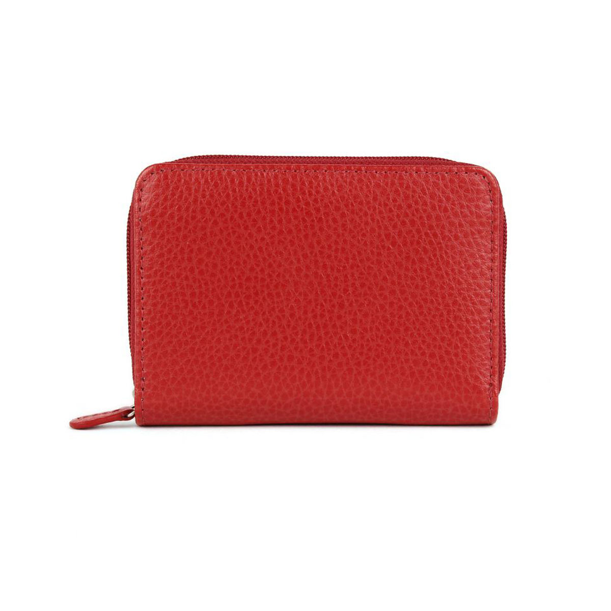 Porte-monnaie - cuir grainé - FRENCHY - Rouge