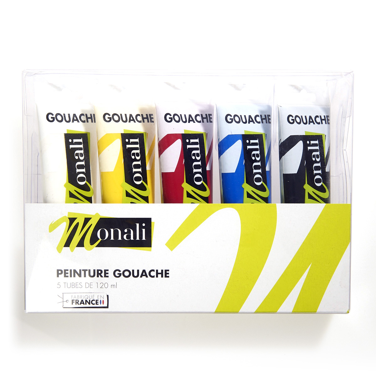 Coffret de peinture 5 Tubes de gouache 120 ml 