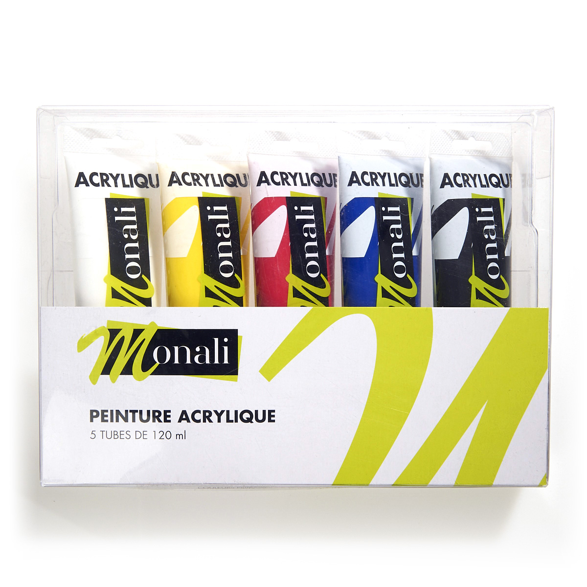 Coffret de peinture acrylique Monali - 5 tubes
