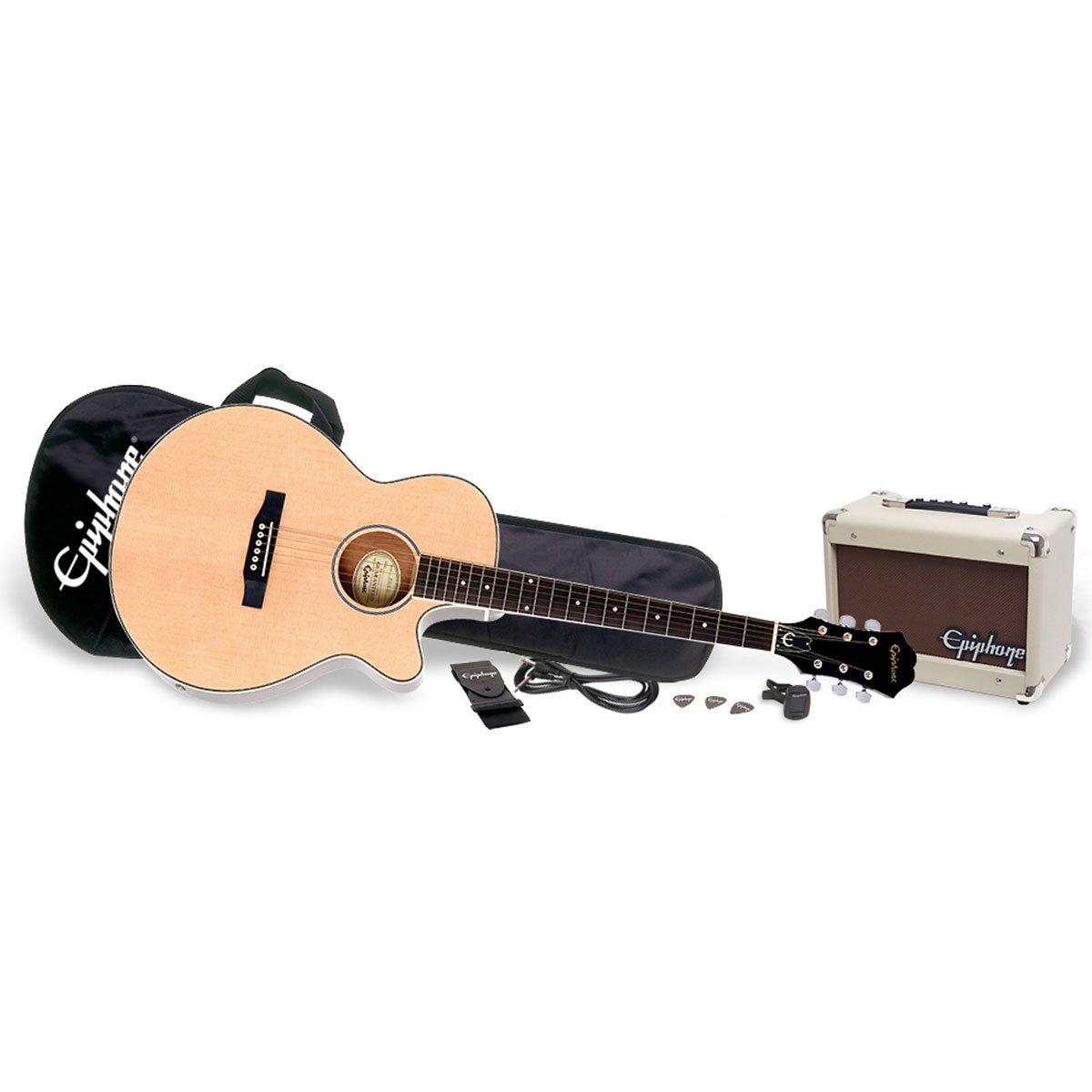 Epiphone - Pack PR-4E Naturelle Guitare électro-acoustique