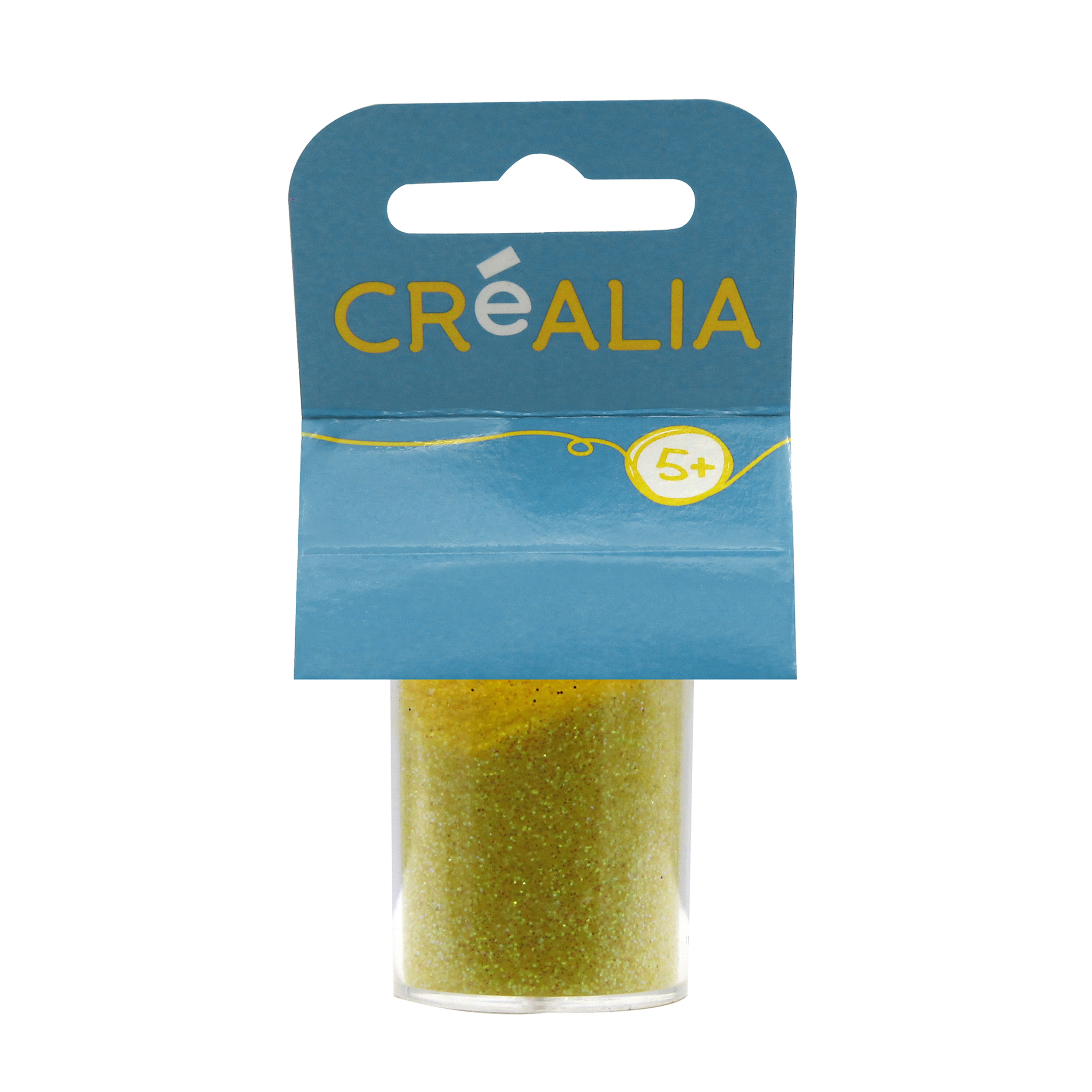 Paillettes en flacon de 10gr - Jaune fluo - Créalia