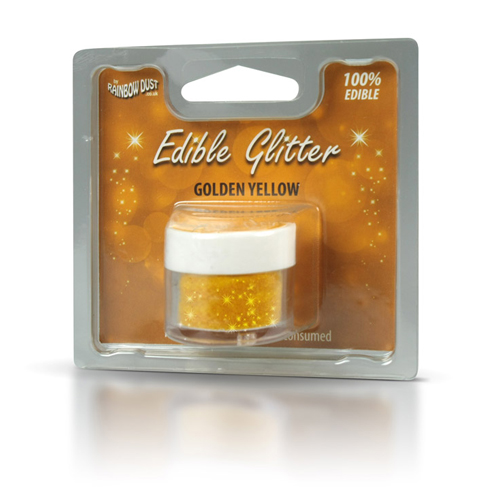 Paillettes alimentaires jaune or - 5g - Rainbow Dust 