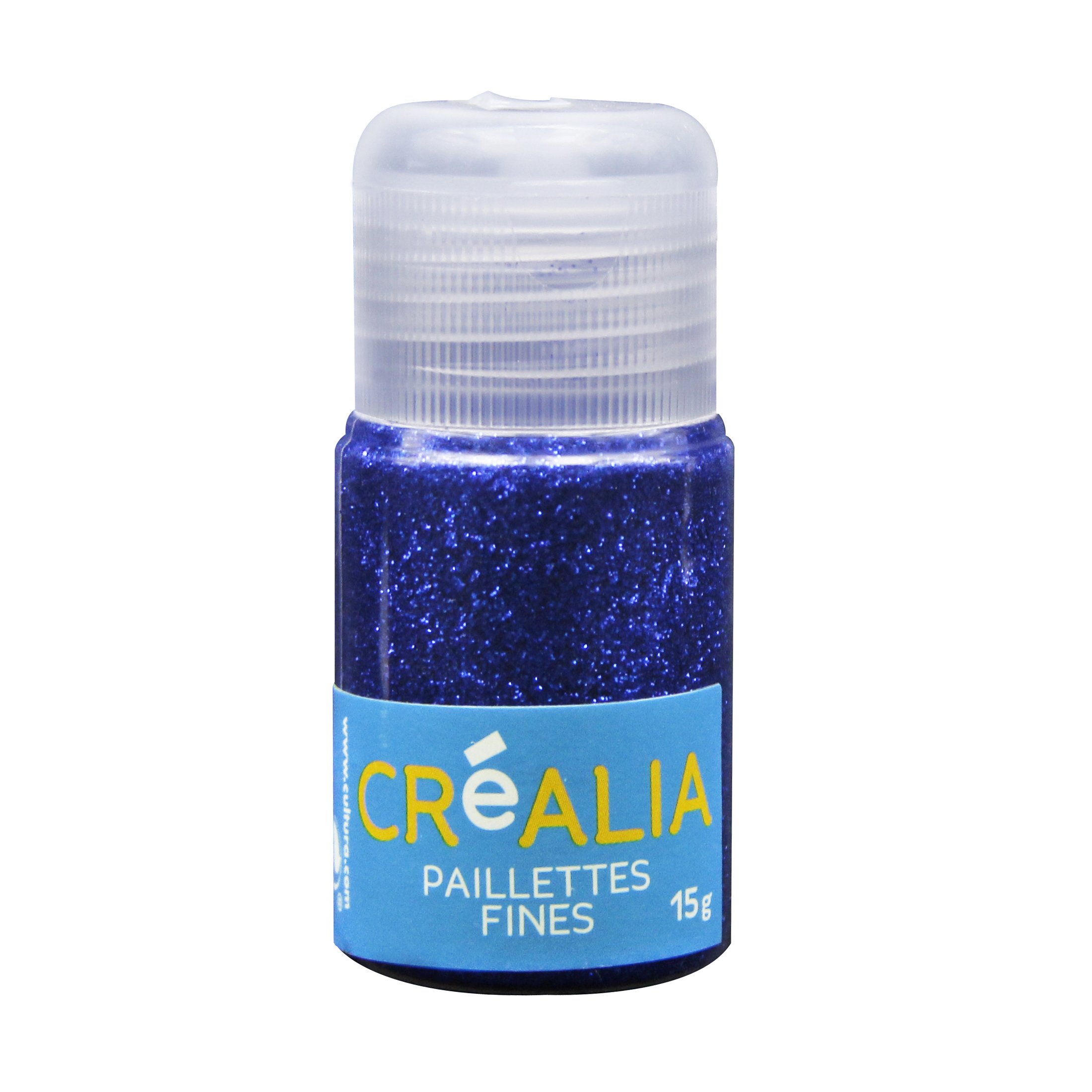 Poudre de paillettes en flacon - bleu foncé - Créalia - Créalia