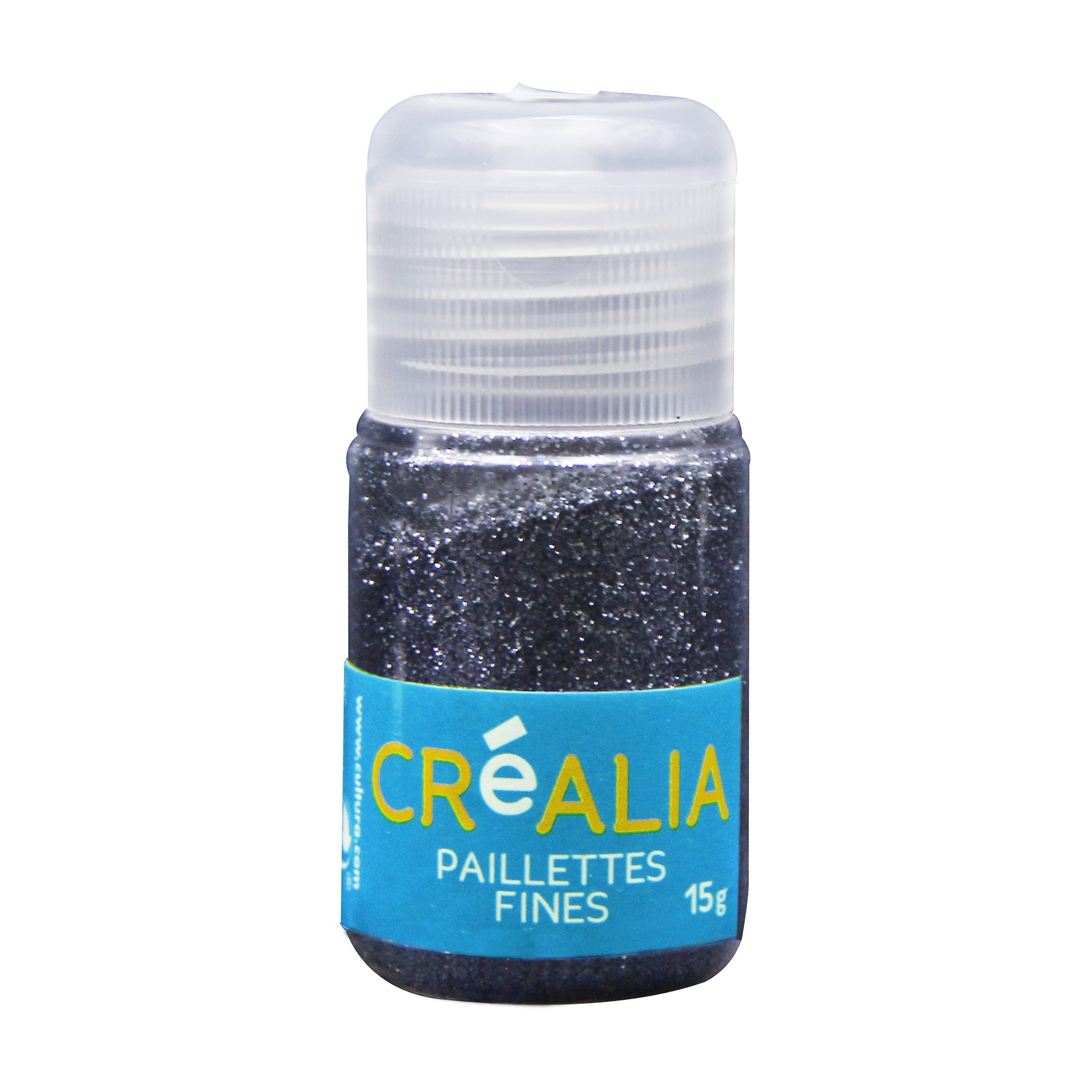 Poudre de paillettes en flacon - gris - Créalia