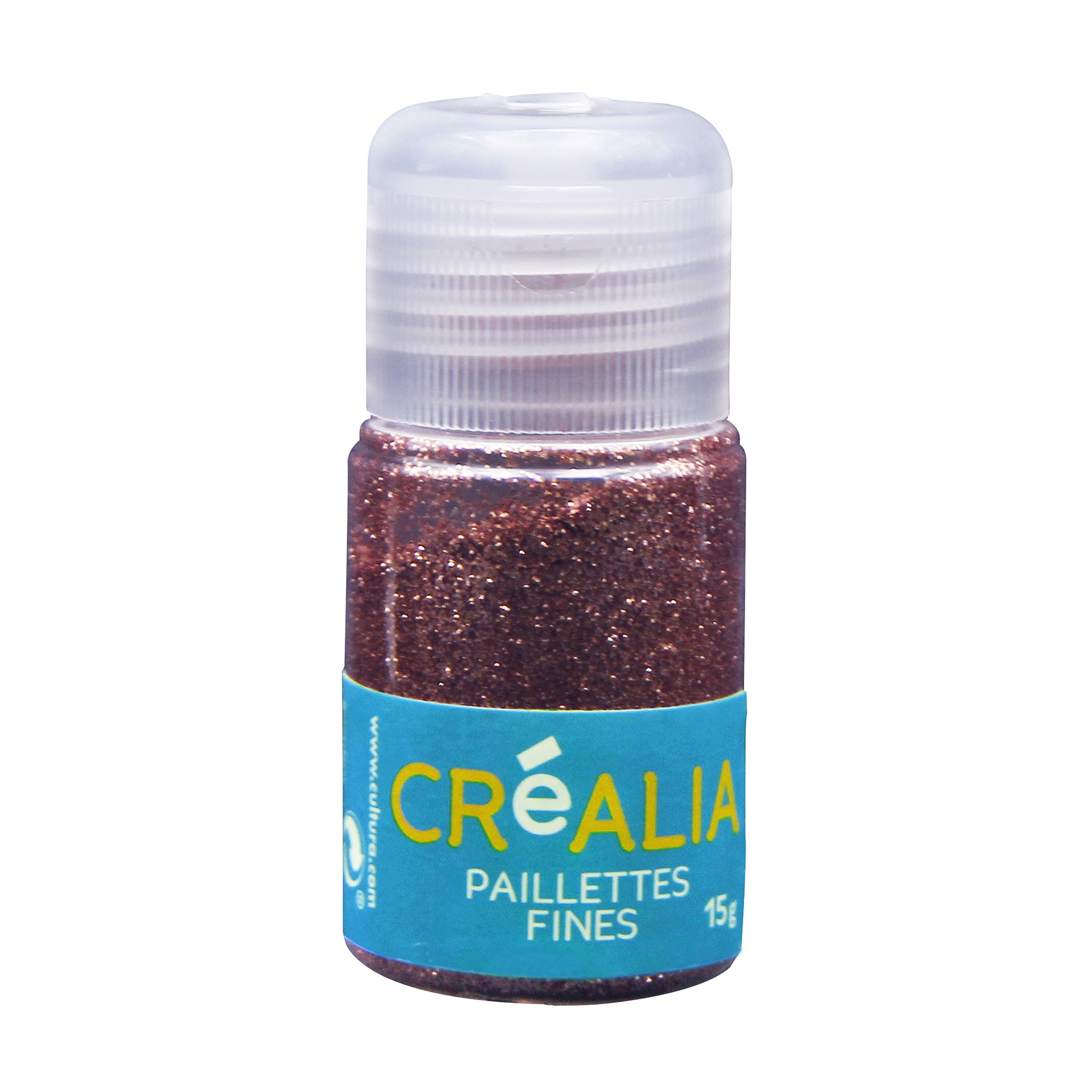 Poudre de paillettes en flacon - or cuivre - Créalia