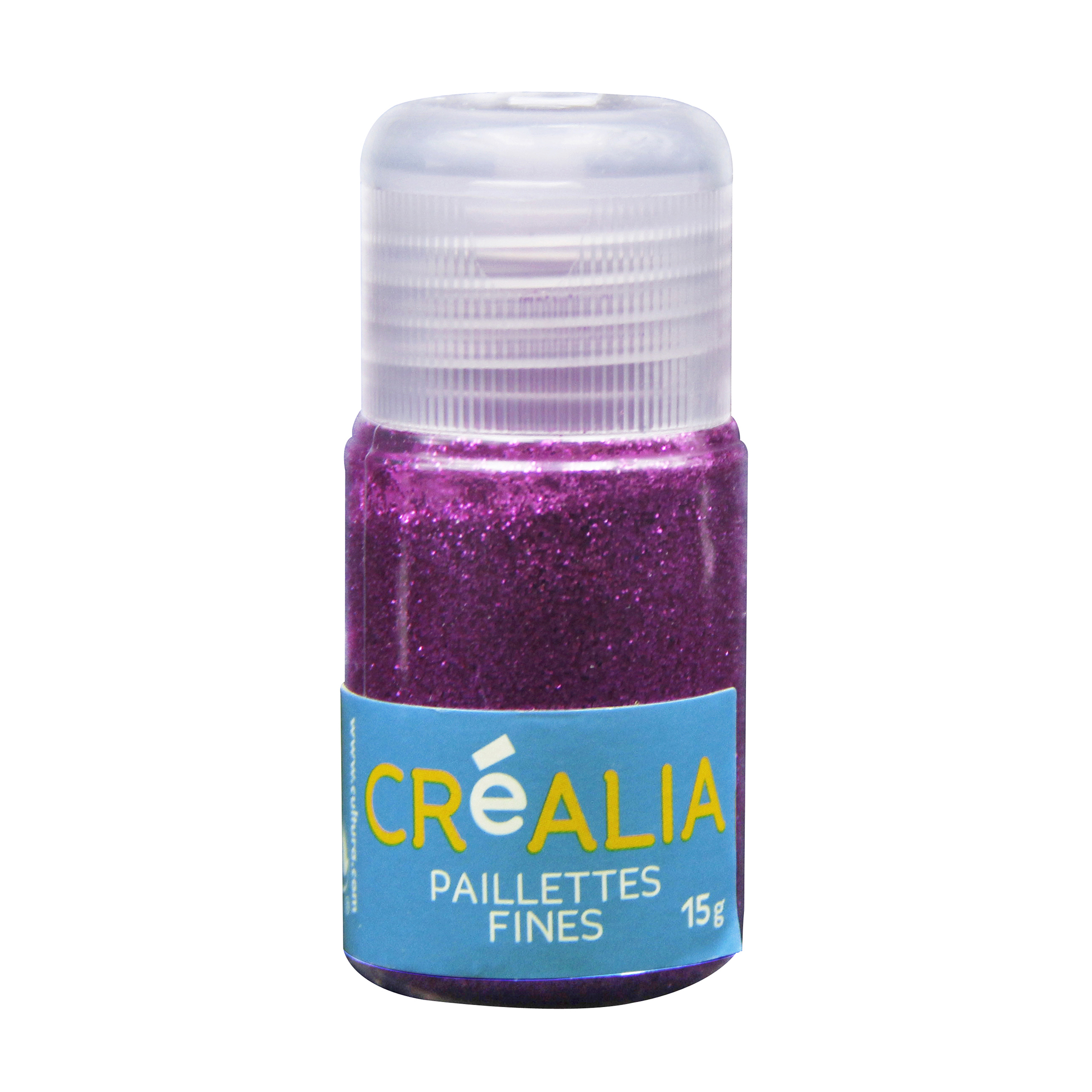 Poudre de paillettes en flacon - rose hot - Créalia - Créalia