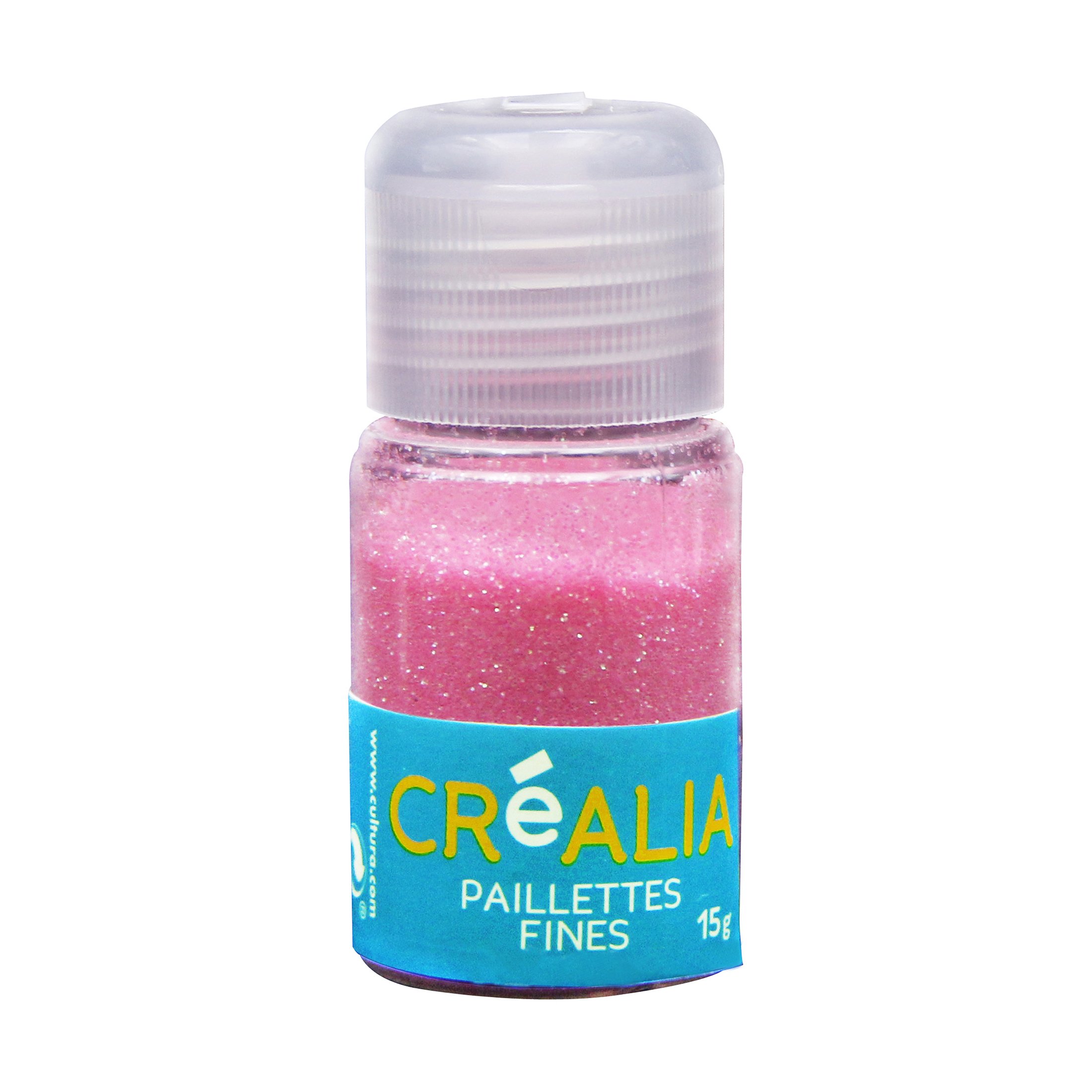Poudre de paillettes en flacon - rose pâle - Créalia