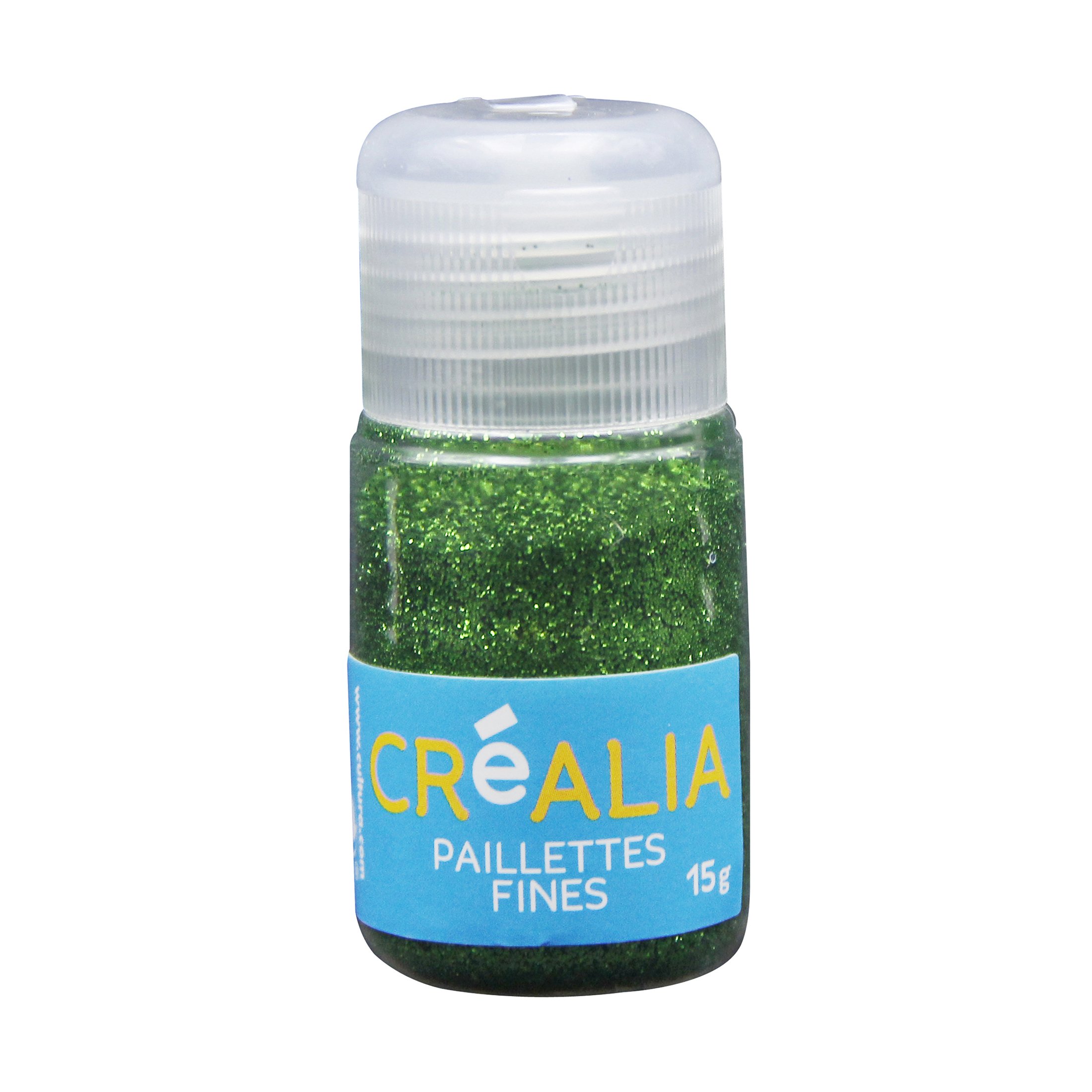 Poudre de paillettes en flacon - vert sapin - Créalia