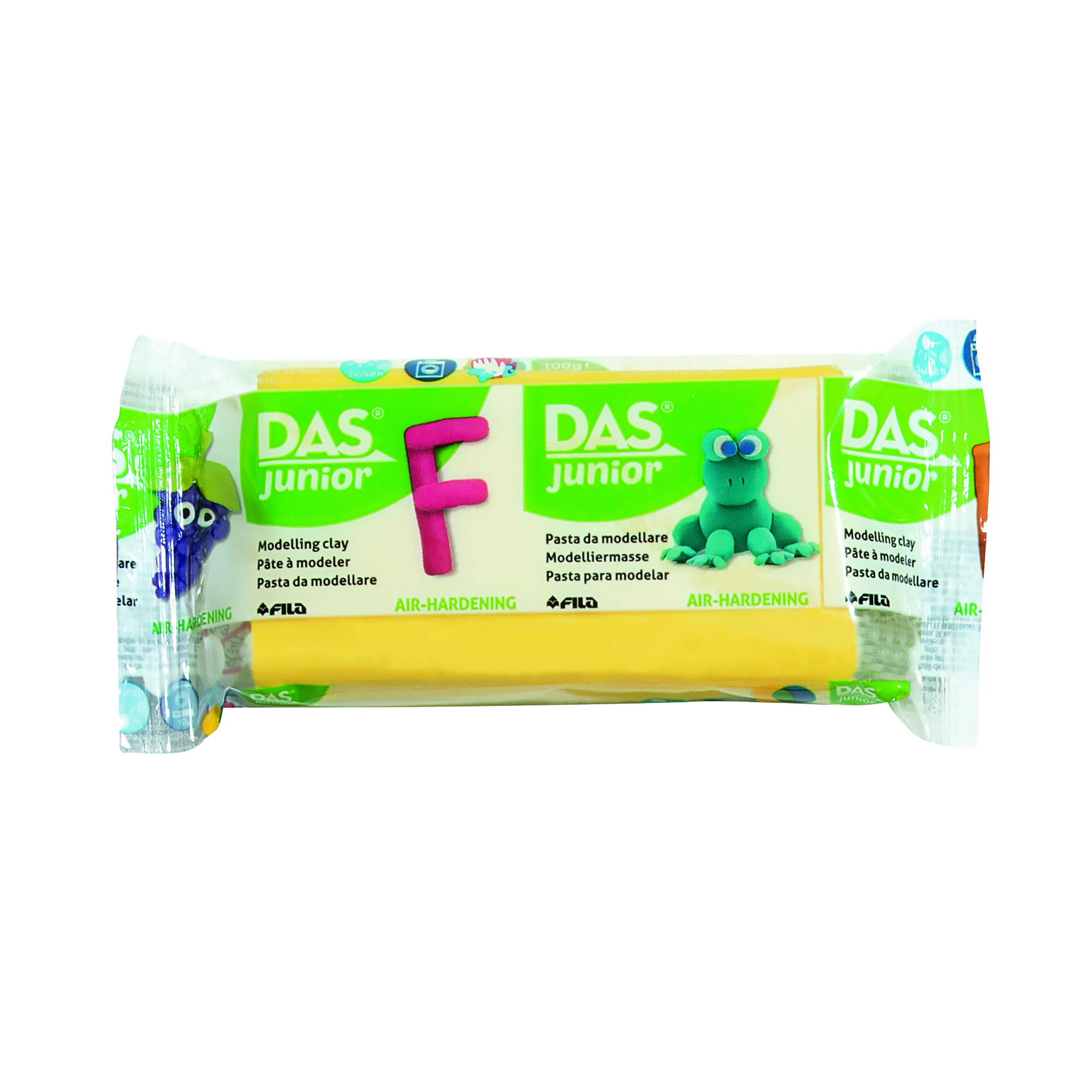 Pain de pâte auto-durcissante DAS junior - Jaune - 100g