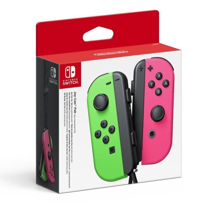 Paire de manettes Joy-Con Green and Pink Pair pour Nintendo Switch