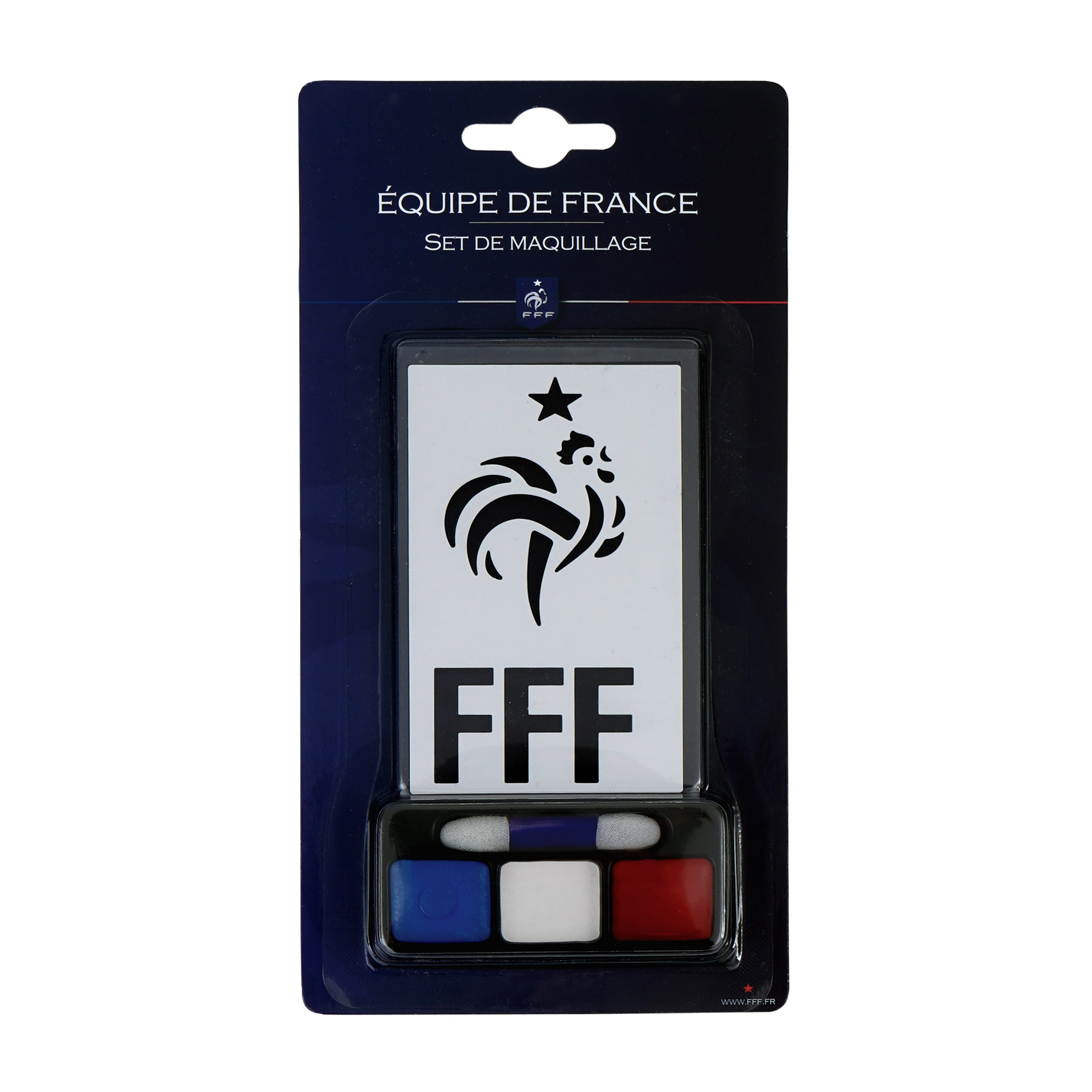 Palette de maquillage bleu blanc rouge