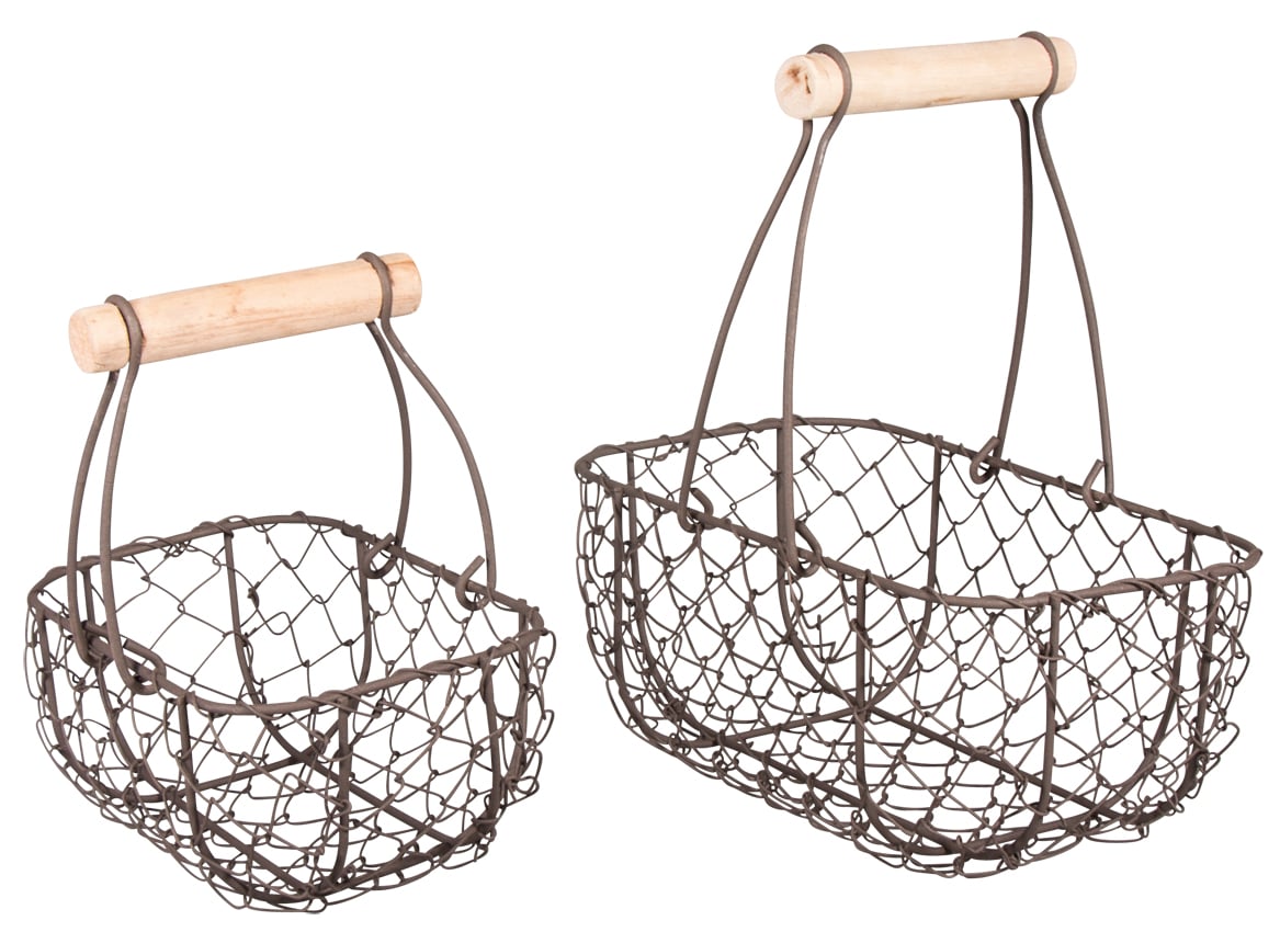 2 paniers metal antic