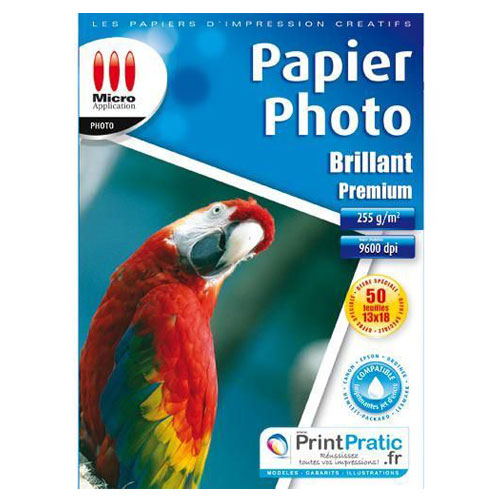 Papier photo brillant Premium - 13 x 18 cm