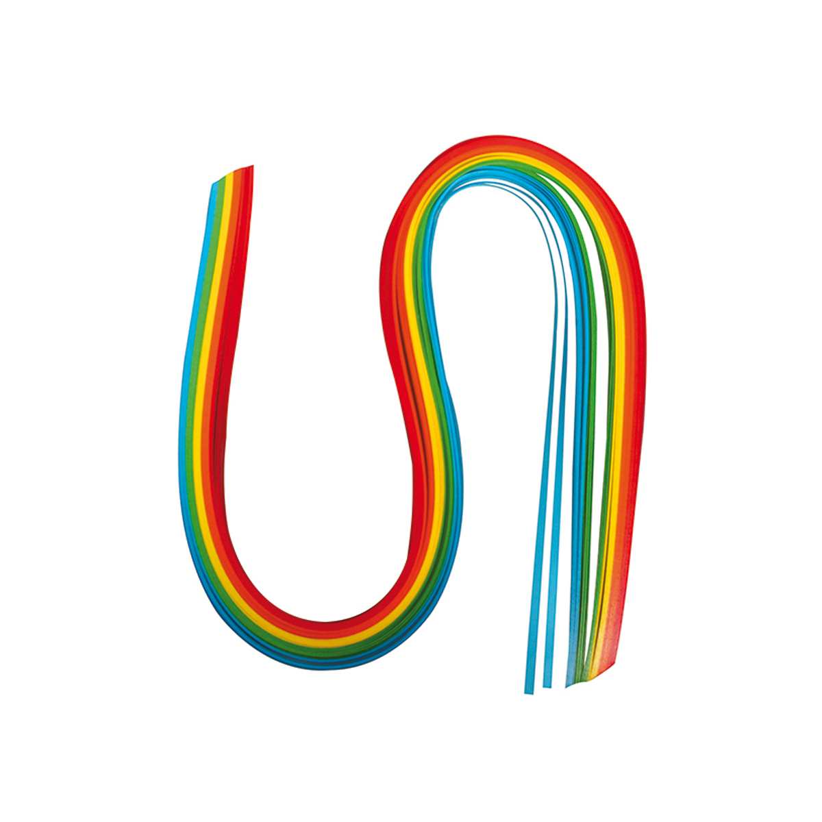 100 bandes de papier arc en ciel - quilling - 50x0,3cm