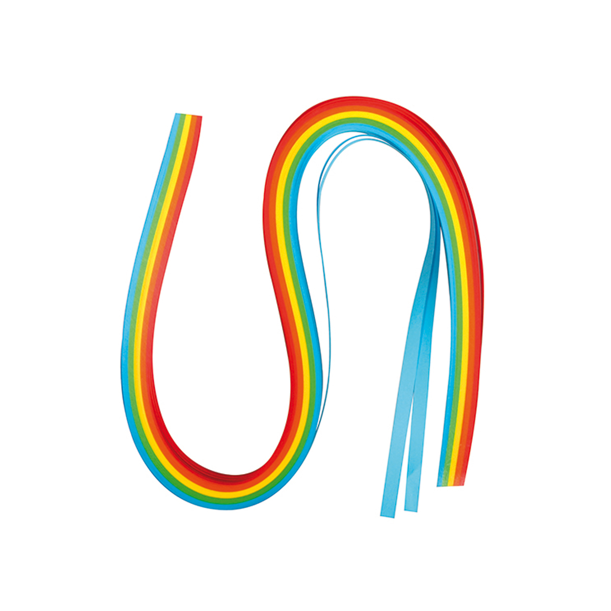 100 bandes de papier arc en ciel - quilling - 50x0,6cm