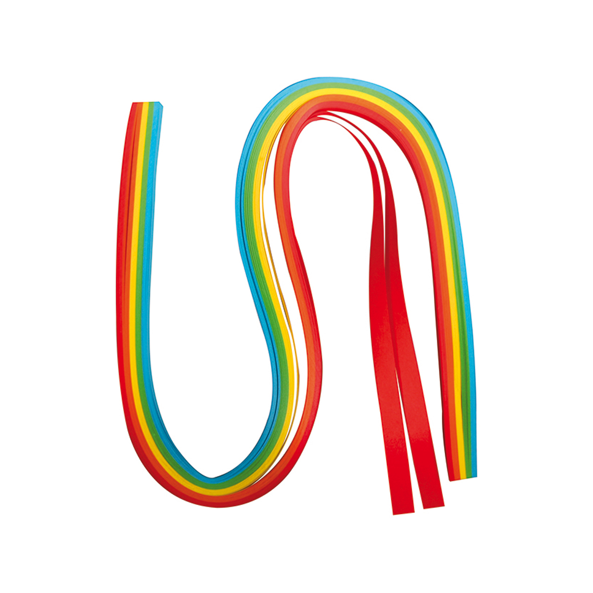 100 bandes de papier arc en ciel - quilling - 50x0,9cm