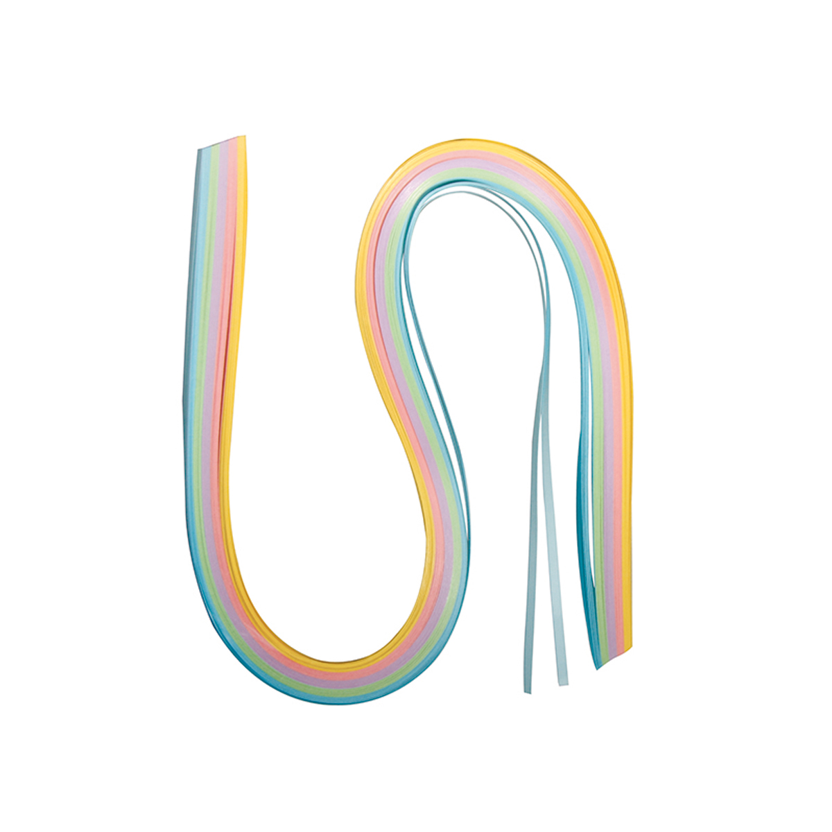 100 bandes de papier pastel - quilling - 50x0,3 cm