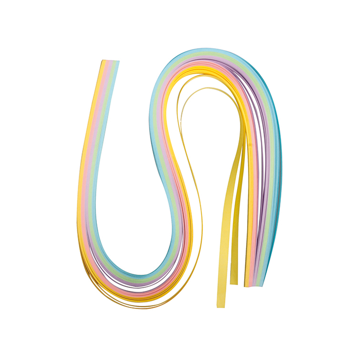 100 bandes de papier pastel - quilling - 50x0.6 cm