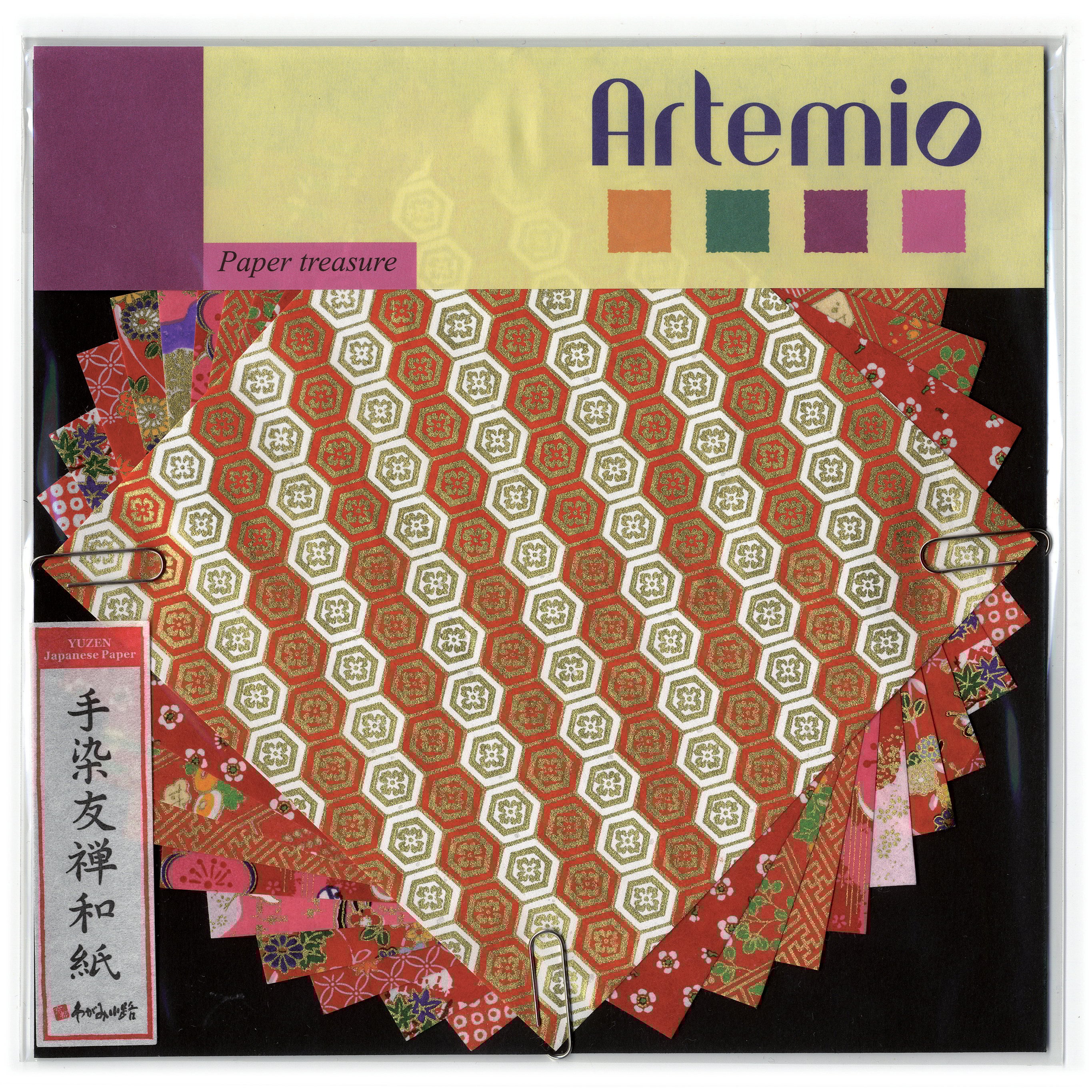 10 papiers japonais rouge